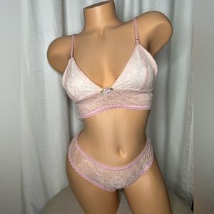 Handmade Pastel Color Bralette top and bottoms